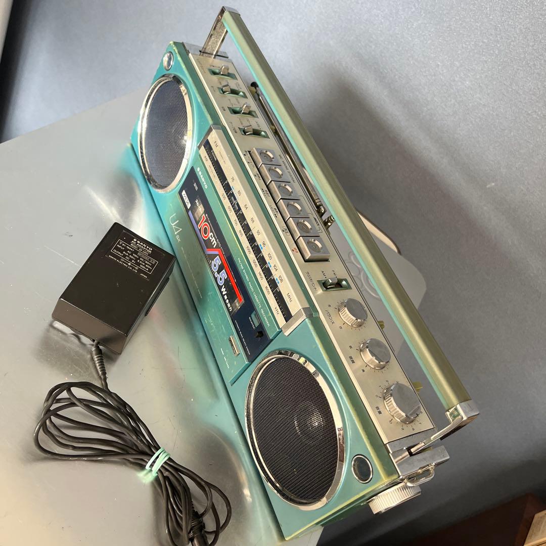昭和レトロ　ステレオラジカセ　サンヨー　MR-U4SX