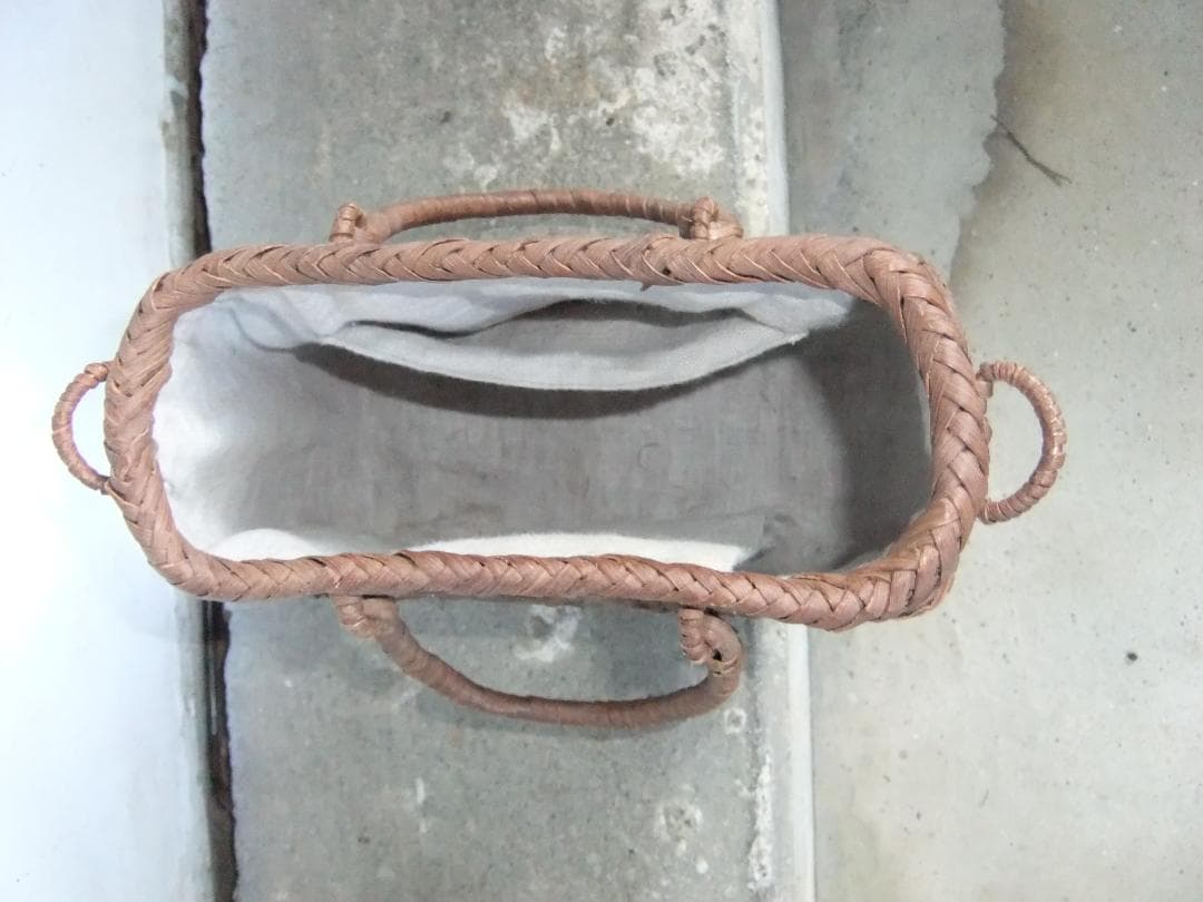 山葡萄かご　丸型小型　２way ( 手提げかご・ショルダーかご )