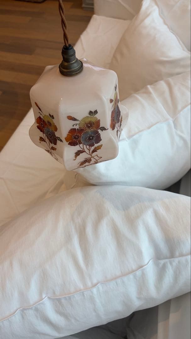 Handle アンティーク ガラスシェードランプ