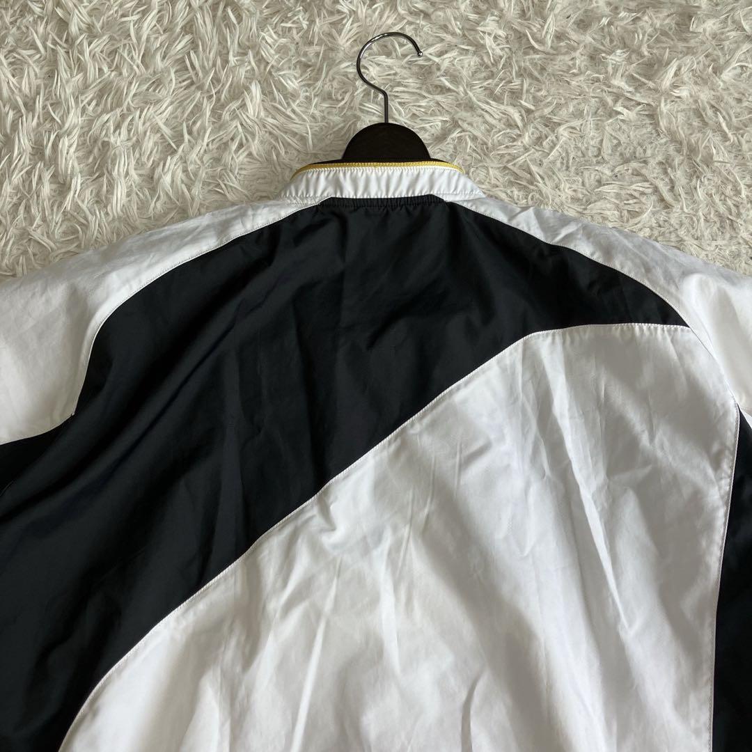 ◎極美品 ミズノプロ ハーフジップ トレーニングシャツ 防風 白黒 XO