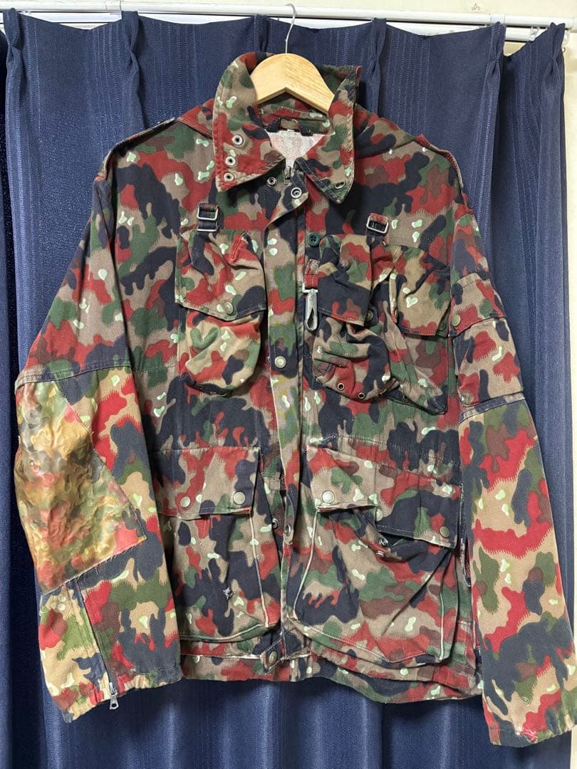 【美品】70s スイス軍 M70 アルペンカモ フィールドジャケット