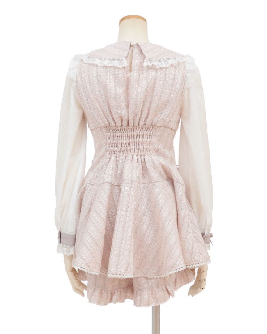 LIZLISA メッセージリボンツイードセットアップ