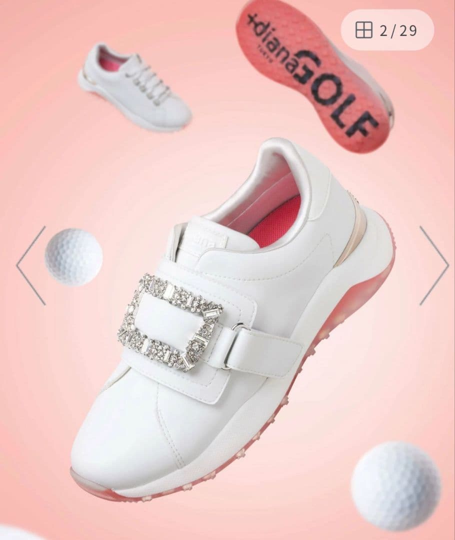 dianaGOLF ゴルフシューズ レディース ホワイト　24cm