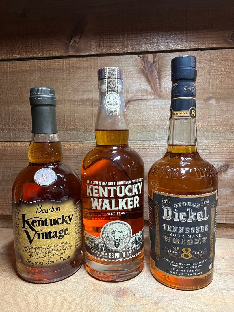 バーボン&テネシーウイスキー　750ml 3本セット