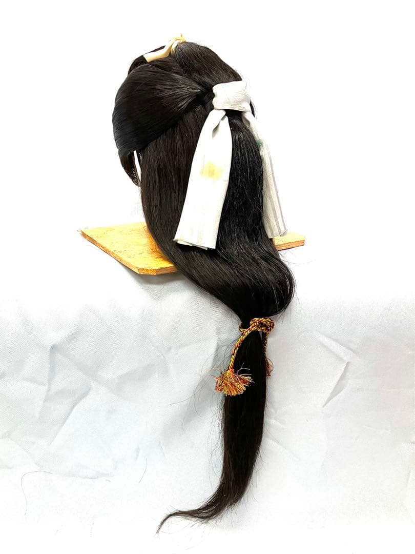 洗い髪、岡守、中サイズ、中古舞踊かつら、日本髪かつら、大衆演劇かつら、ケース付き