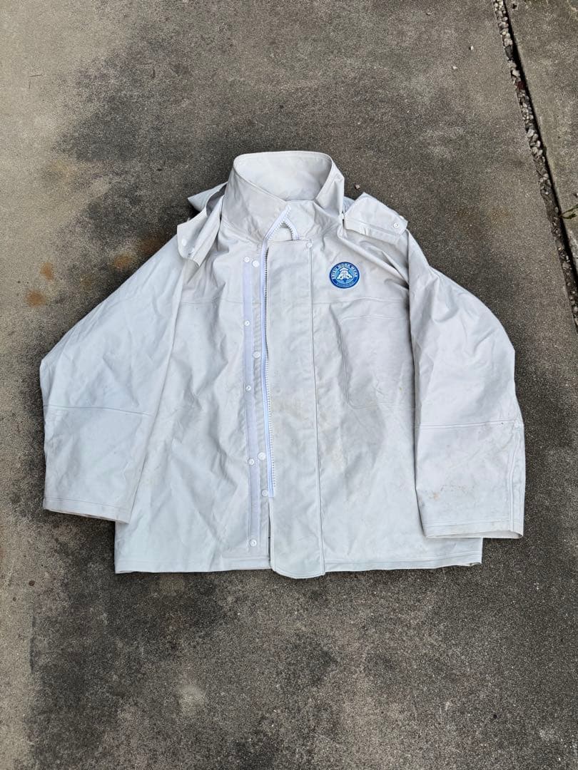 エビスマーク　サロペット 白　上下セット　XXXL(上下共)