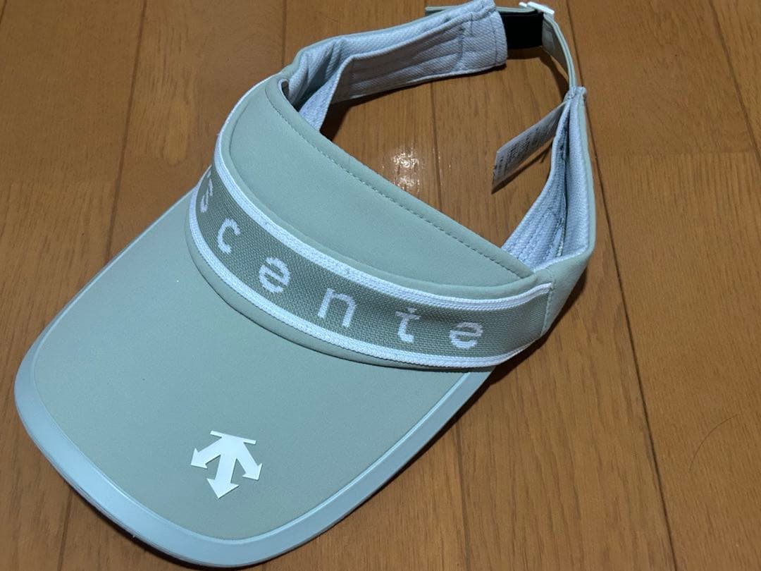 descenteライトグリーンシャツ サンバイザーセット サイズM