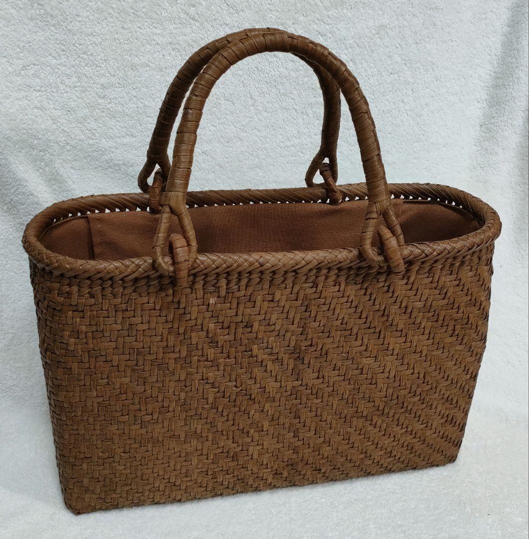 チ*)様 かごや ☆ やまぶどう かごバッグ ☆ オマケ付き　【新品同様】