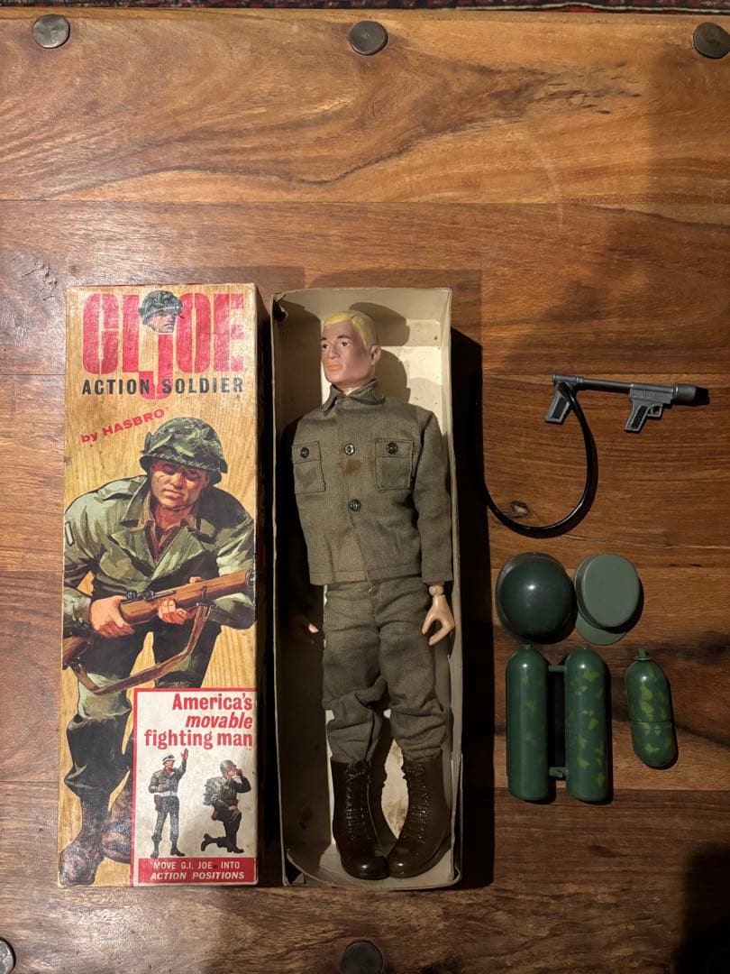 GI Joe アクションソルジャー　フィギュア　火炎放射器　レトロ