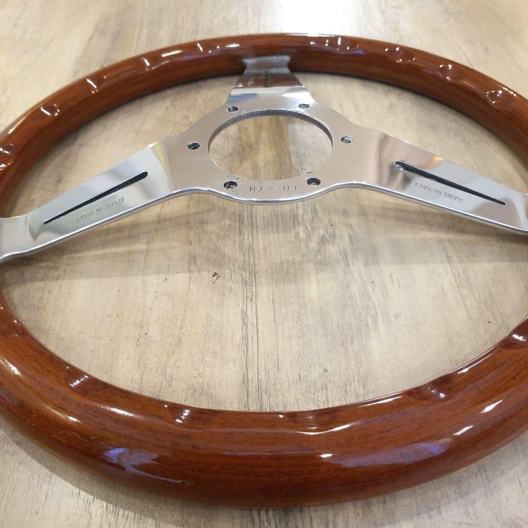 【美品】NARDI★ナルディクラシックウッドポリッシュステアリング/当時物33Φ