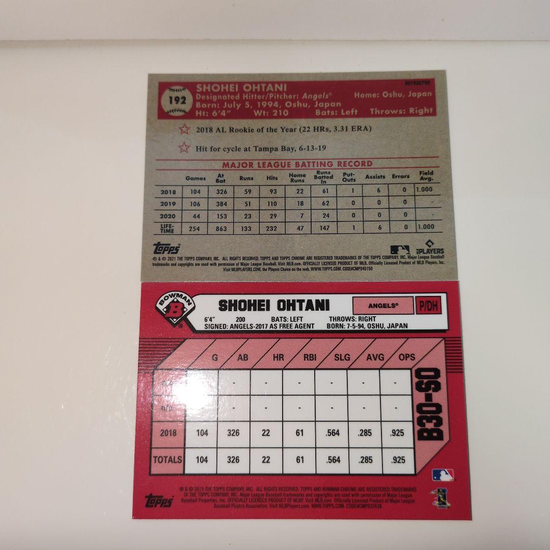 大谷翔平プリントサインカード2枚