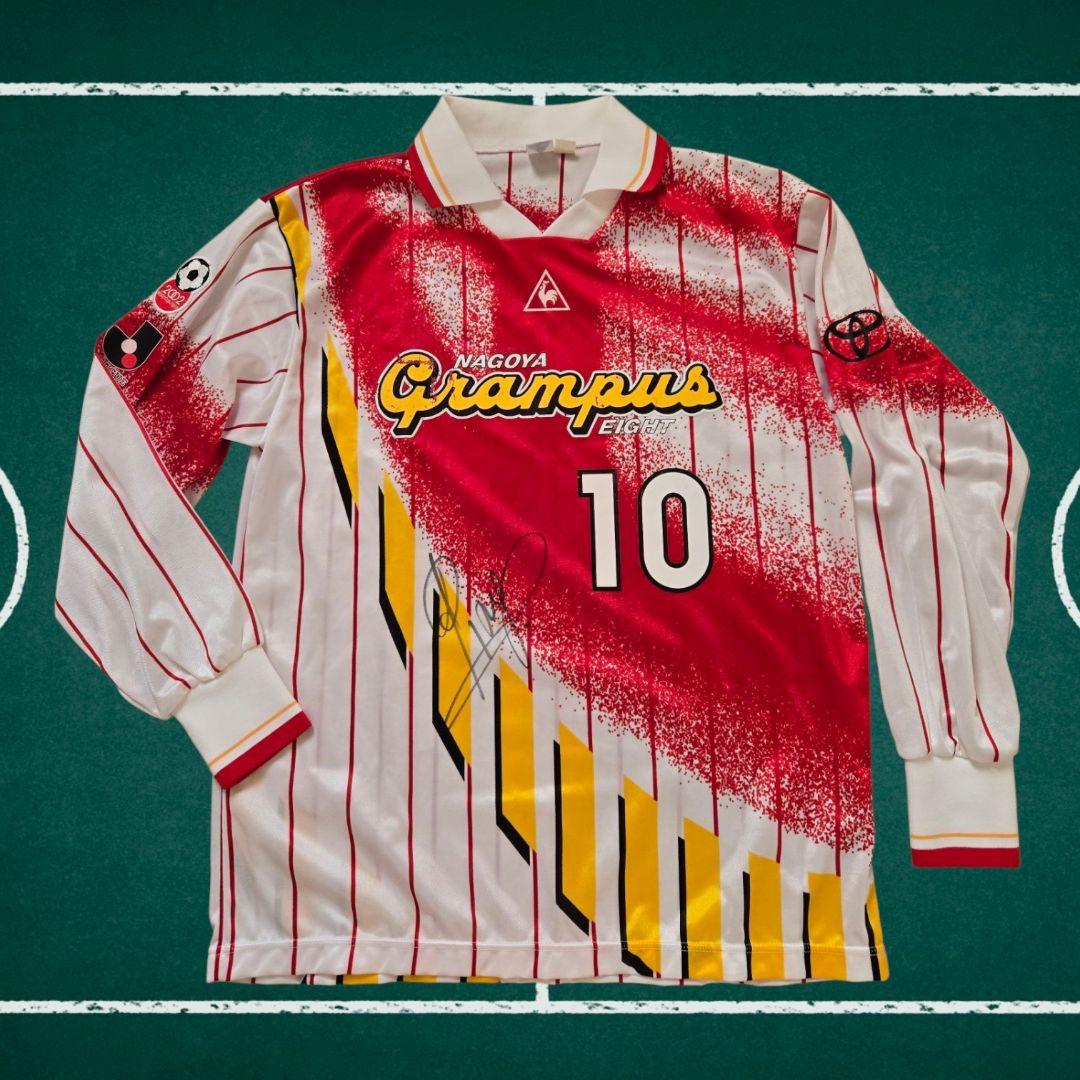 95-96 名古屋グランパス ストイコビッチ直筆サイン入り実使用長袖ユニフォーム