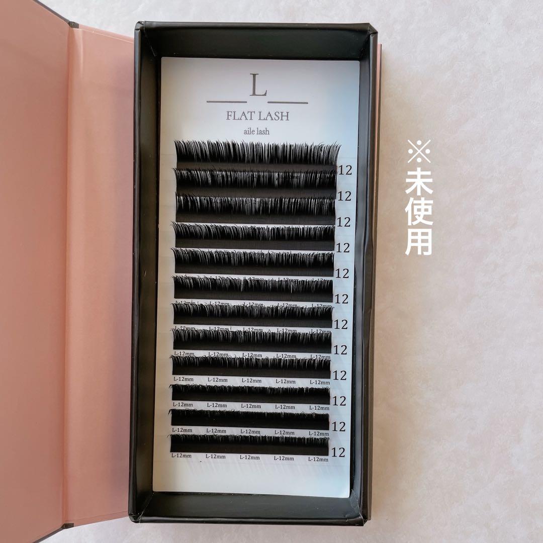 【未使用・Lカール】長さ6〜12mm/ディープフラットラッシュ/ブラック