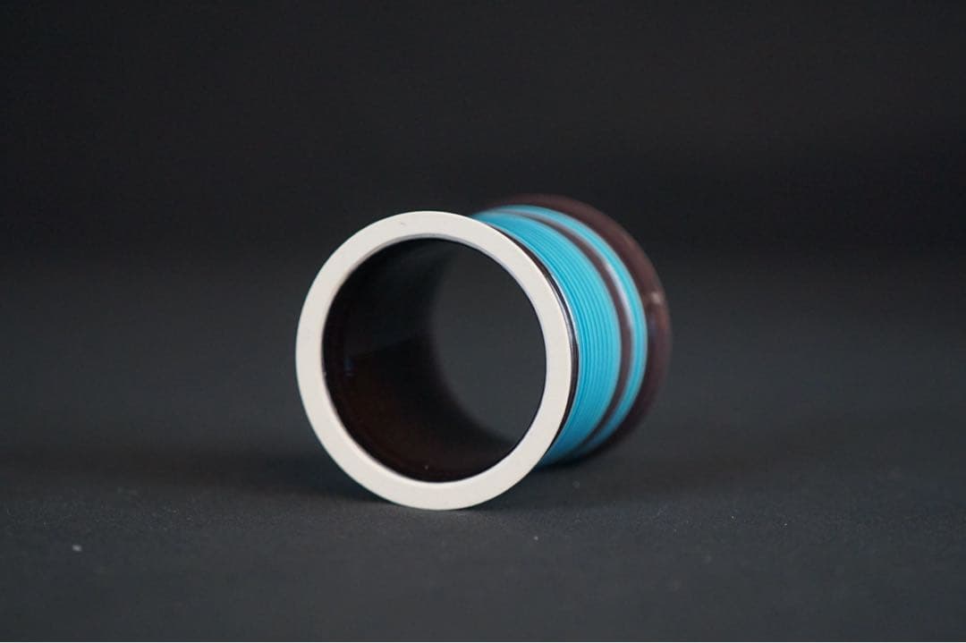 中村翠嵐 紫交趾末広糸目 皆具 共箱 共布 茶道具