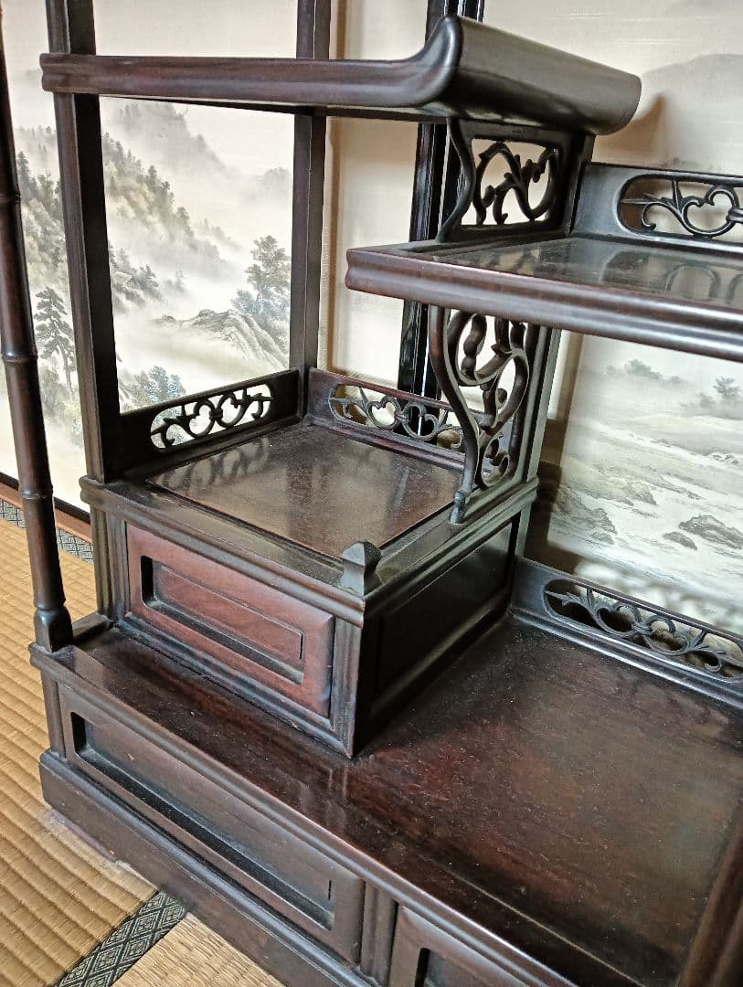茶棚　茶箪笥　和タンス　アンティーク飾り棚