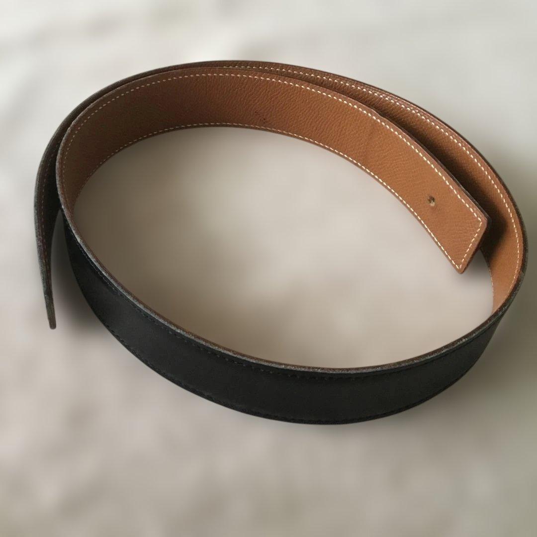 エルメス　ベルト　リバーシブル　バックルなし　70