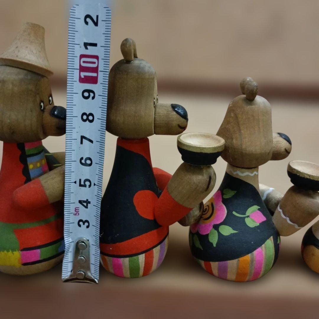 メ*7様 3970）ロシア製木製動物人形　置物　6体　ソビエト連邦時代