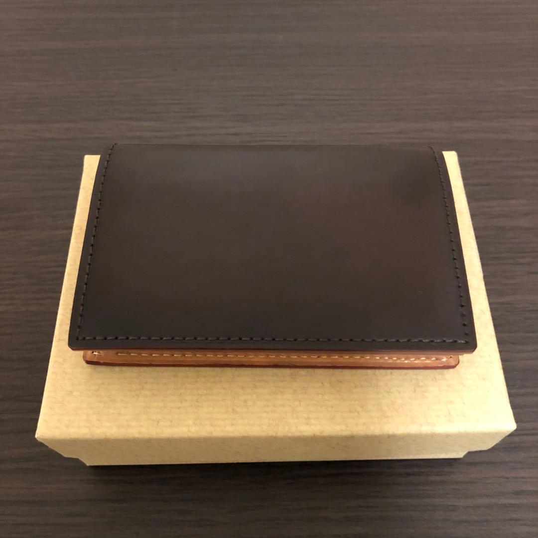 GANZO ダークブラウン 名刺入れ