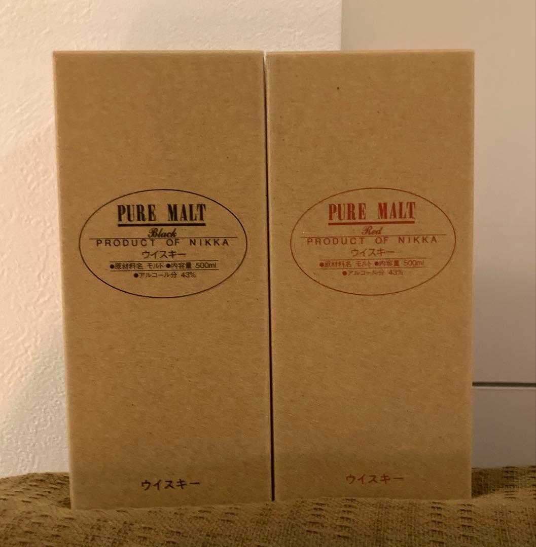 ニッカ　ピュアモルト　ブラック　レッド　2本　宮城峡蒸溜所限定販売　送料無料