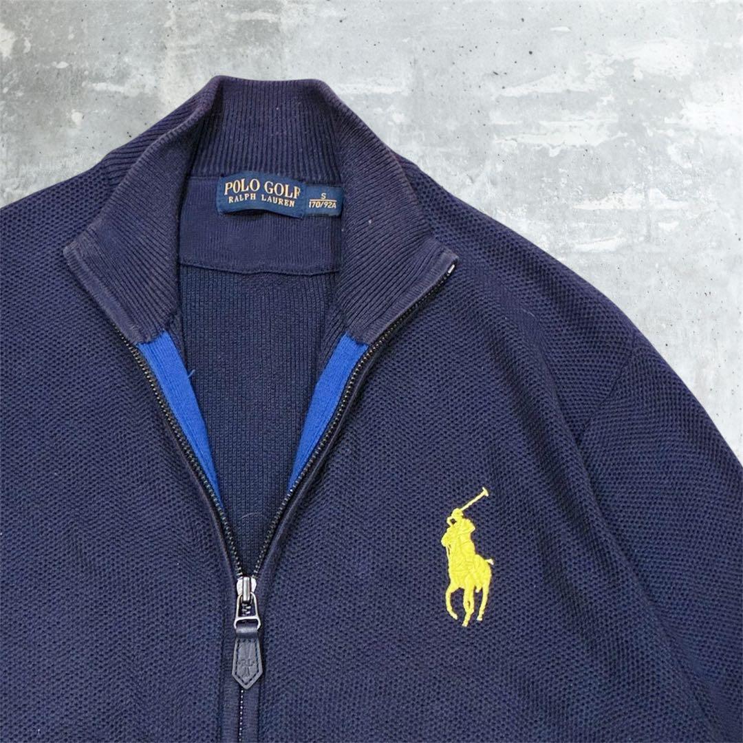 POLO RALPH LAUREN ジップアップニット　ビッグポニー　刺繍