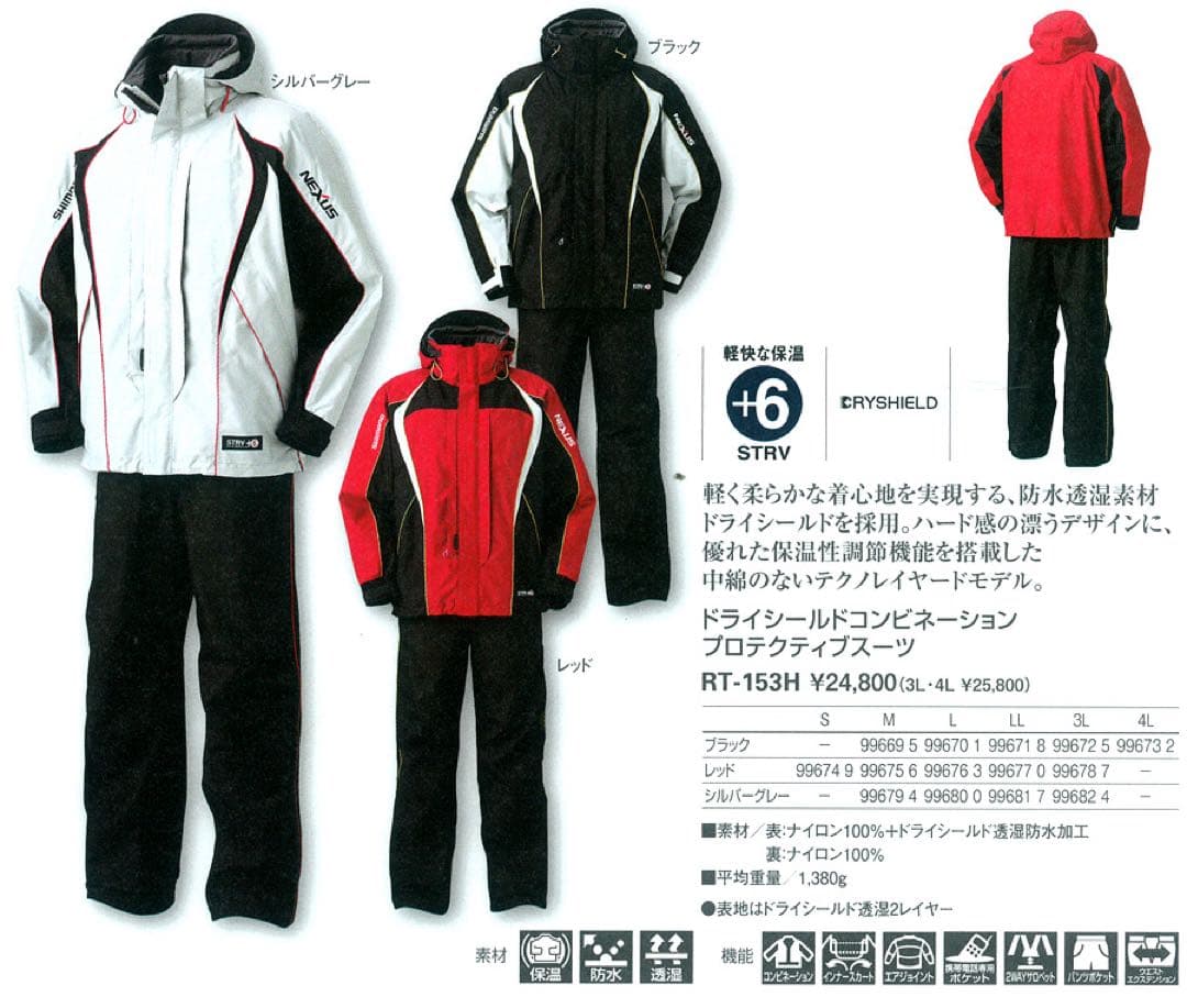 【新品】SHIMANO ドライシールドコンビネーションプロテクティブスーツ3L