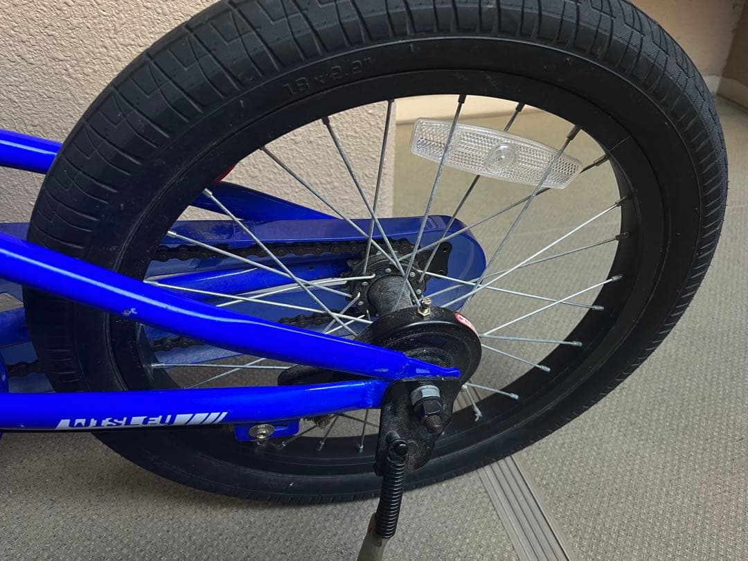 子供用青い自転車18インチ