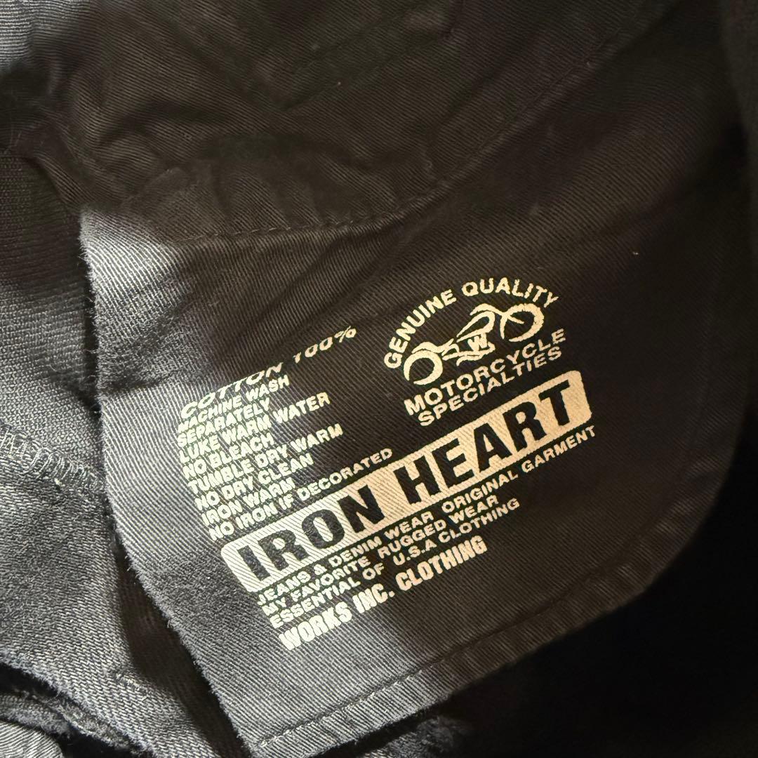 IRON HEART 21oz ブラックデニム 32