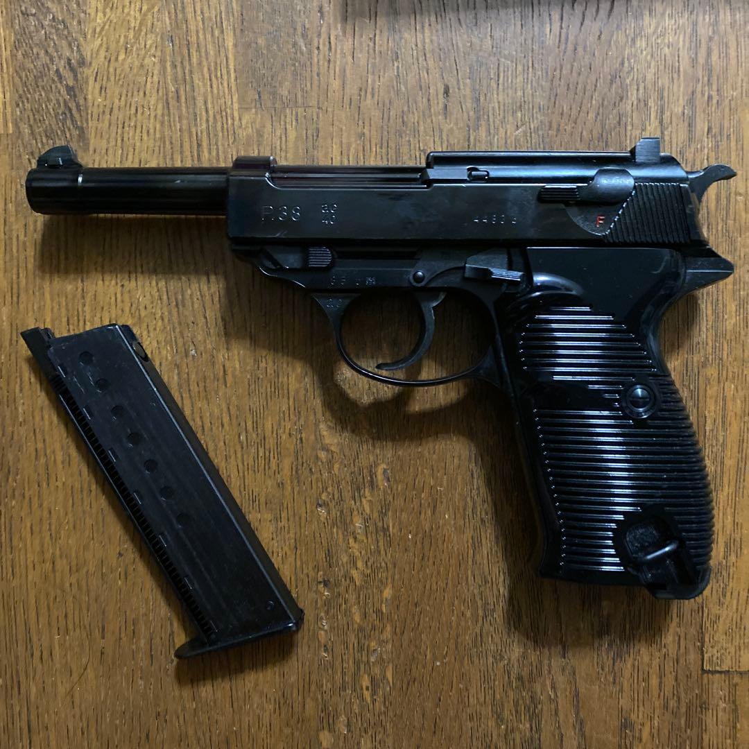 [★中古] マルゼン　ワルサーP38　ブラックメタル　ガスブローバック