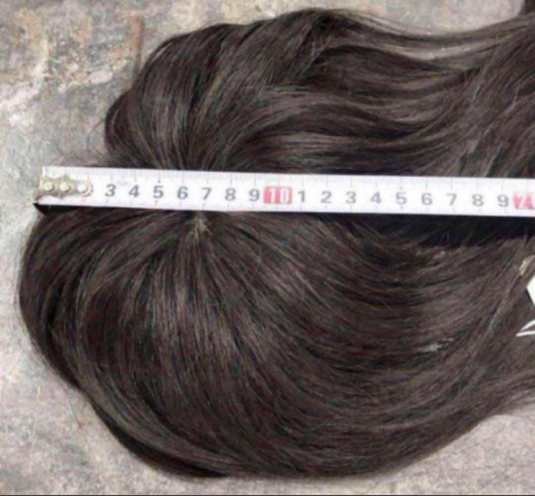 HairDre ヘアドレ　L② 人毛100%ウィッグ　ダークブラウン黒茶