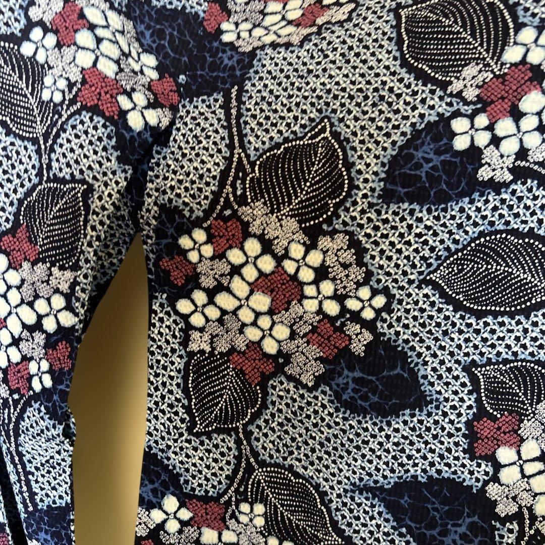 【未使用】手縫い　総絞り　紫陽花柄　浴衣