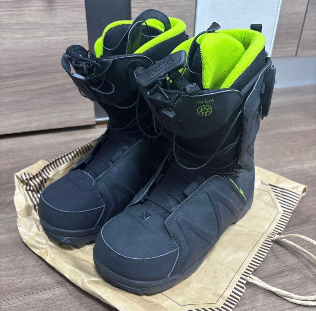 美品28cm　salomon サロモン ブーツ　FACTION BOA ライム