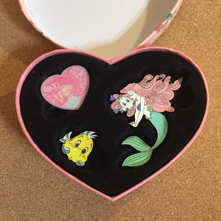 リトル・マーメイド ディズニー ピンバッジ アリエル フランダー★豪華3個セット