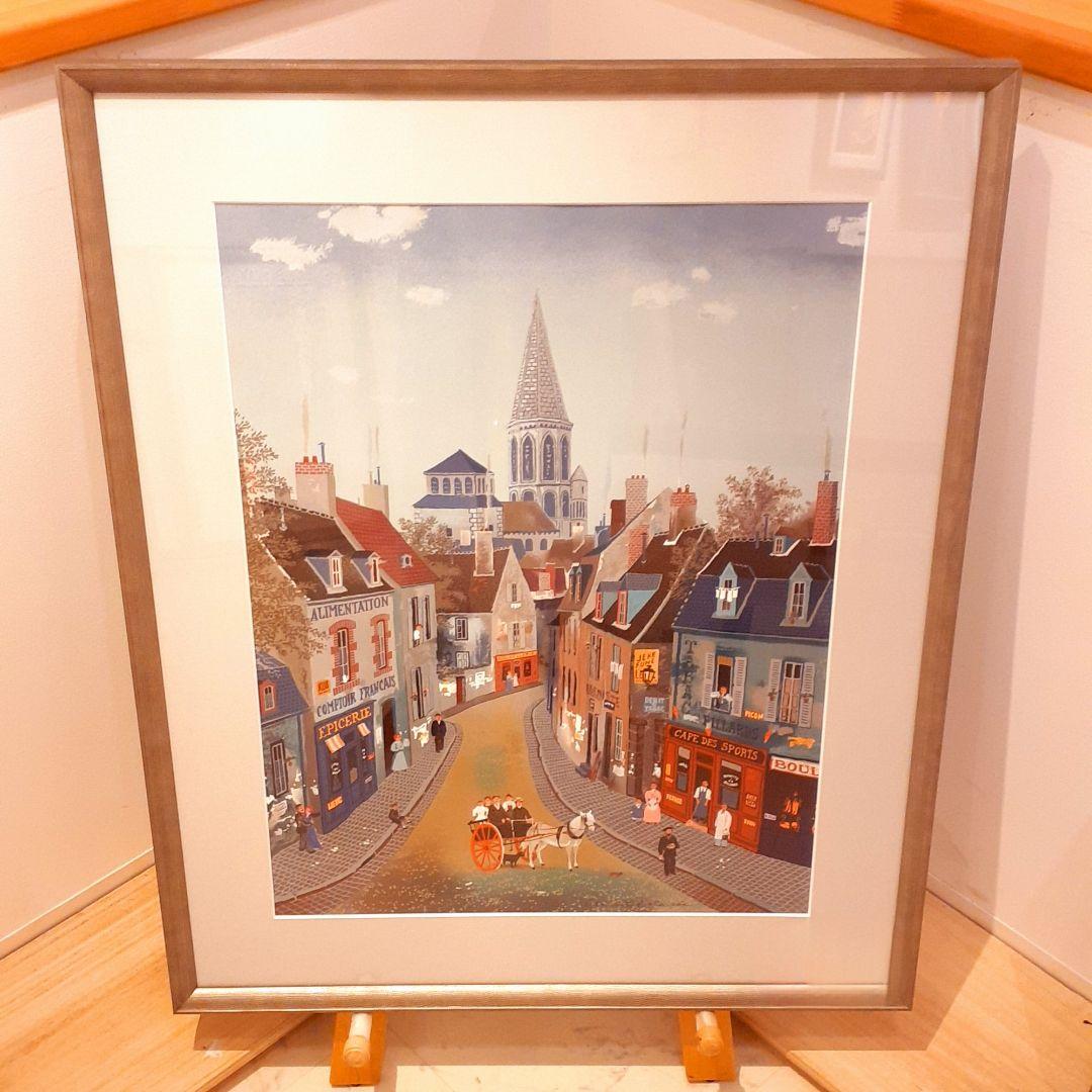 フランス輸入　リトグラフ　MICHEL DELACROIX　ドラクロワ　風景画