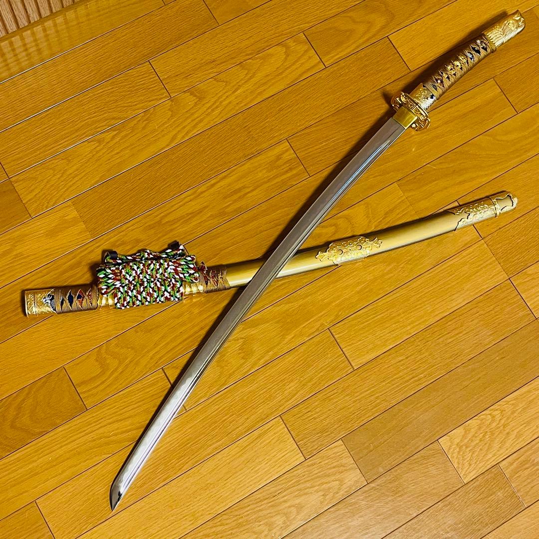 【希少】高級模造刀 太刀 陣太刀 刀袋・刀掛台付き