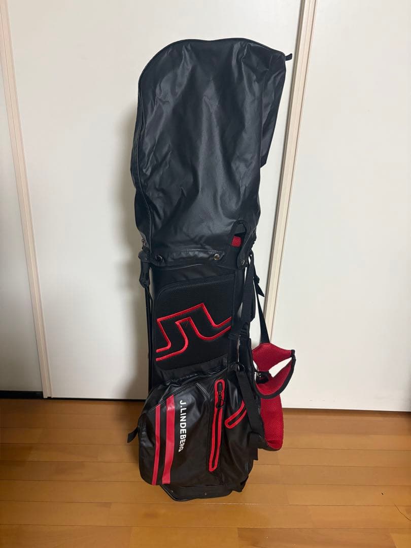 J.LINDEBERG キャディバッグ 黒/赤
