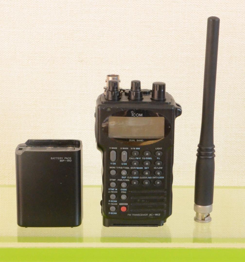 ICOM IC-W2&BP-90 デュアルバンド無線機トランシーバー動作確認済