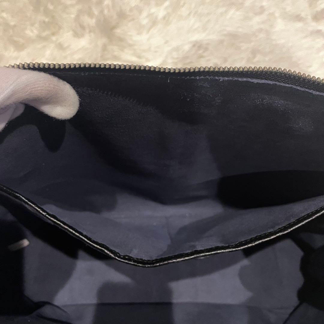 ユナイテッドアローズ ラウンド ビジネスバッグ オールレザー ブラック