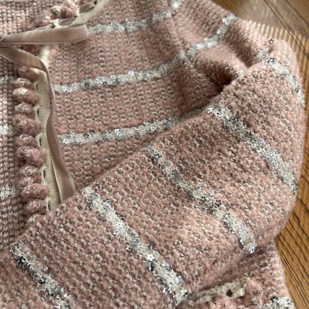 ちーちゃんさん専用　René ピンク ストライプ ニットカーディガン