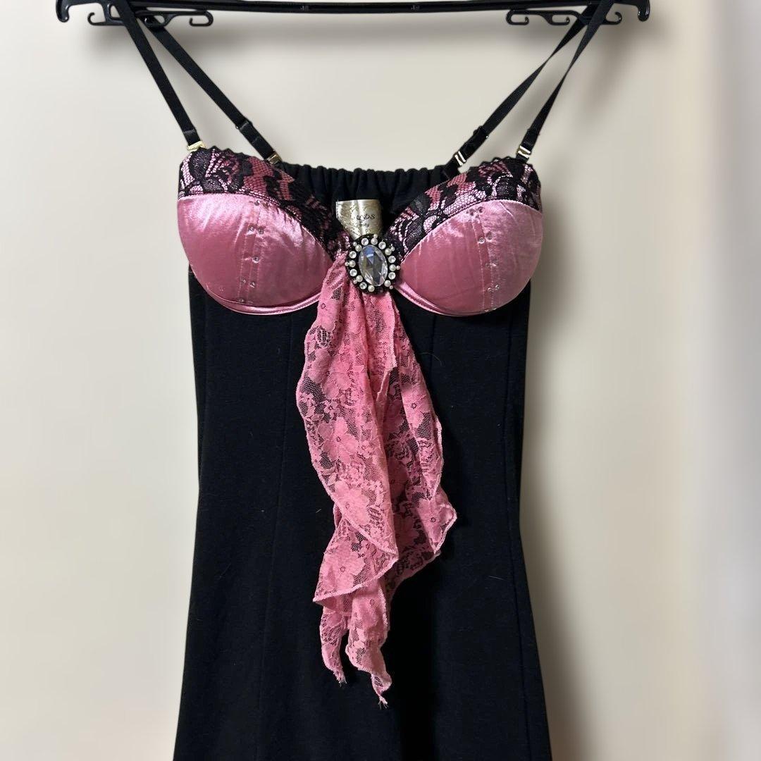 GOLDSノースリーブミニワンピース 黒とピンク