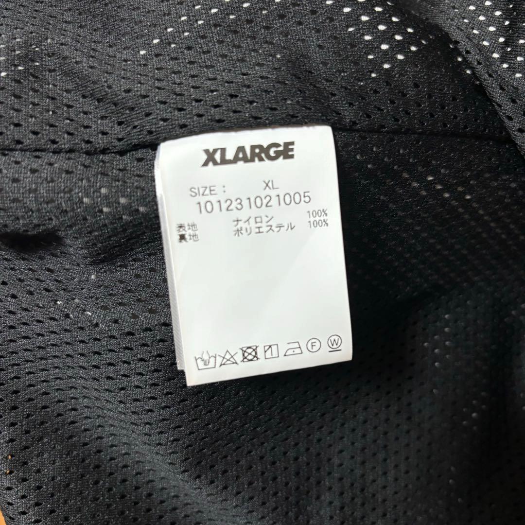 エクストララージ ツートーン ナイロン フーデッド ジャケット ブラック XL