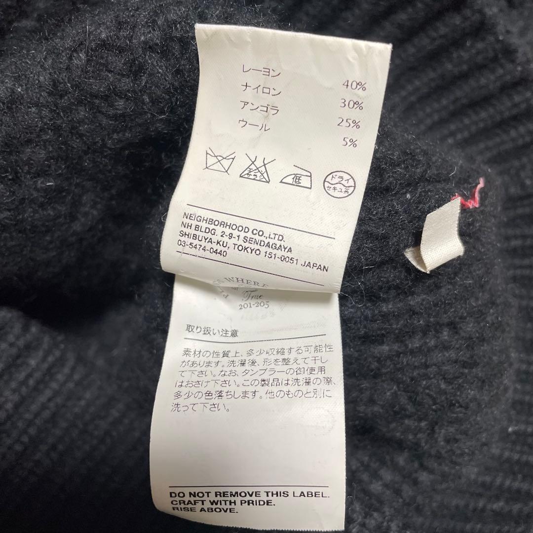 Wtaps カウチンケーブルニット セーター アンゴラ混 ローゲージ ブラック