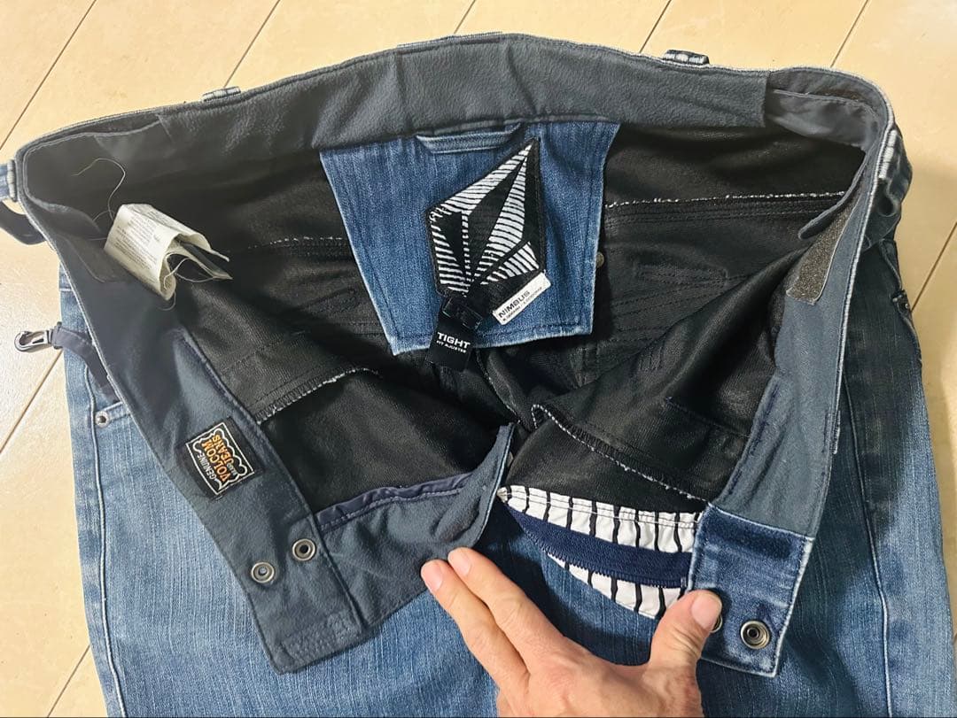 超レア！　VOLCOM スノーボードウェア　リアルデニム　上下セットアップ