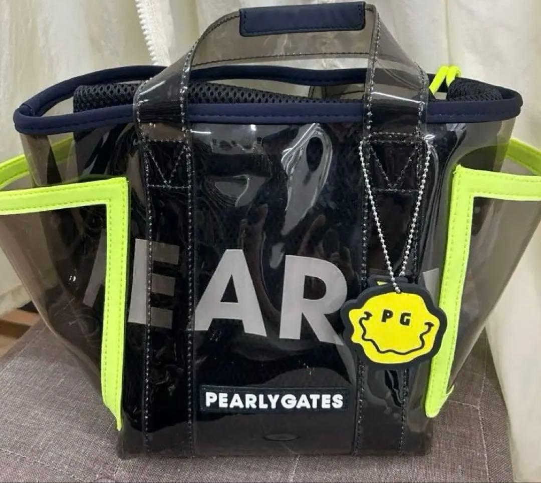PEARLY GATES ゴルフカートバッグ スケルトンクリア・ネオンイエロー