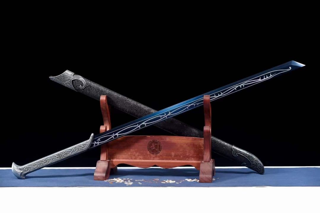 『精霊王』ブルー焼き 古兵器 武具　刀装具　日本刀　模造刀 居合刀