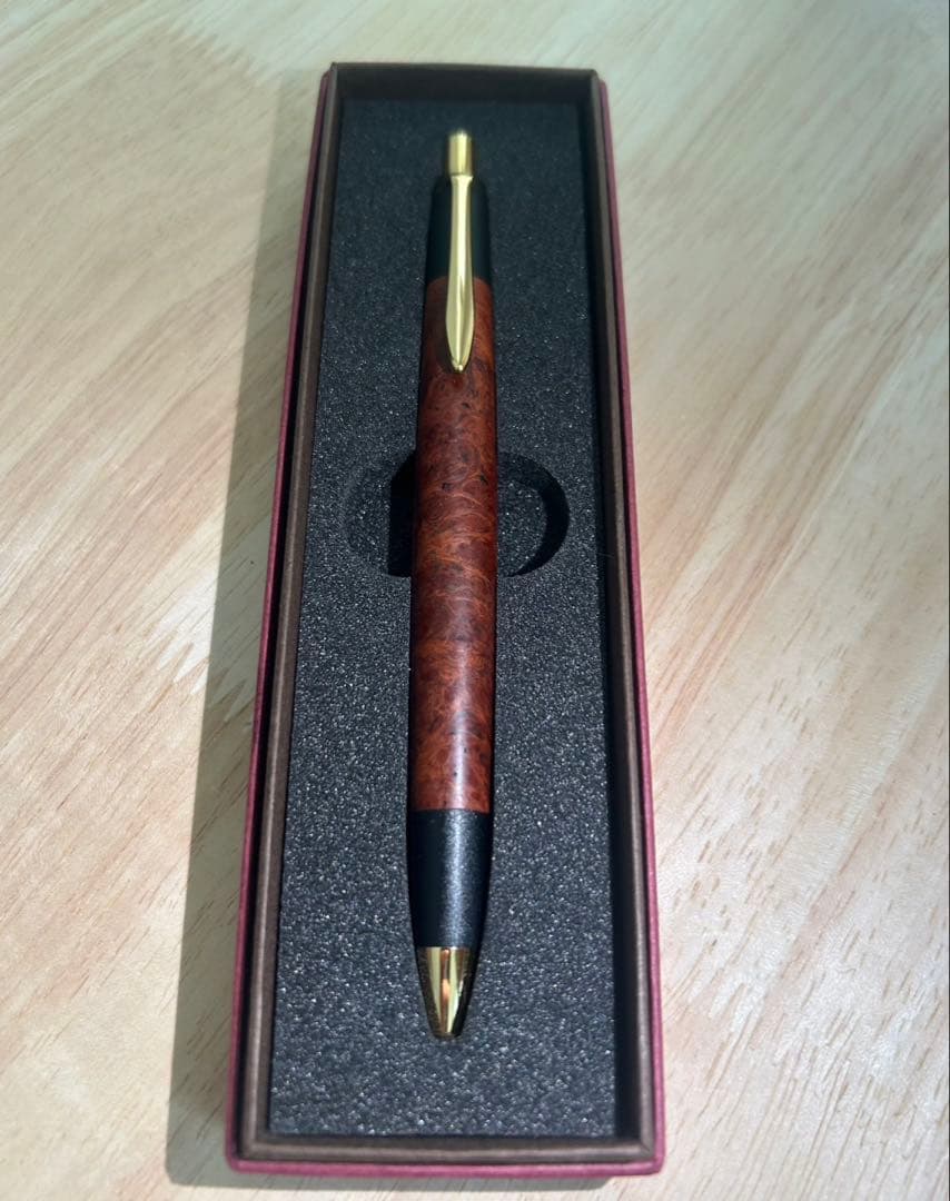 ボナンペン　シャーペン　真鍮金具　花梨瘤 カリンコブ
