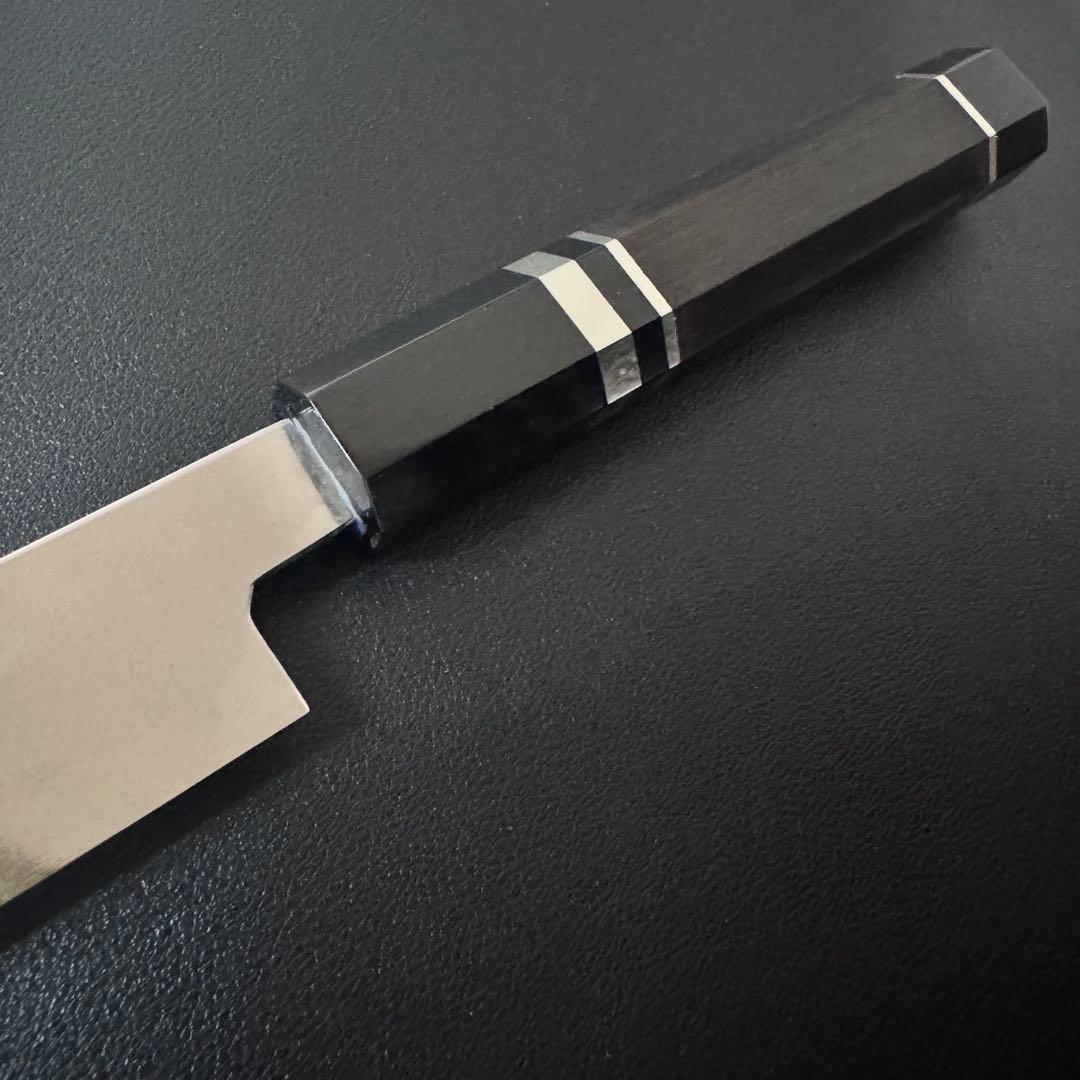 240mm 切付柳刃包丁 鏡面　黒檀黒水牛八角柄 刺身包丁 全鋼