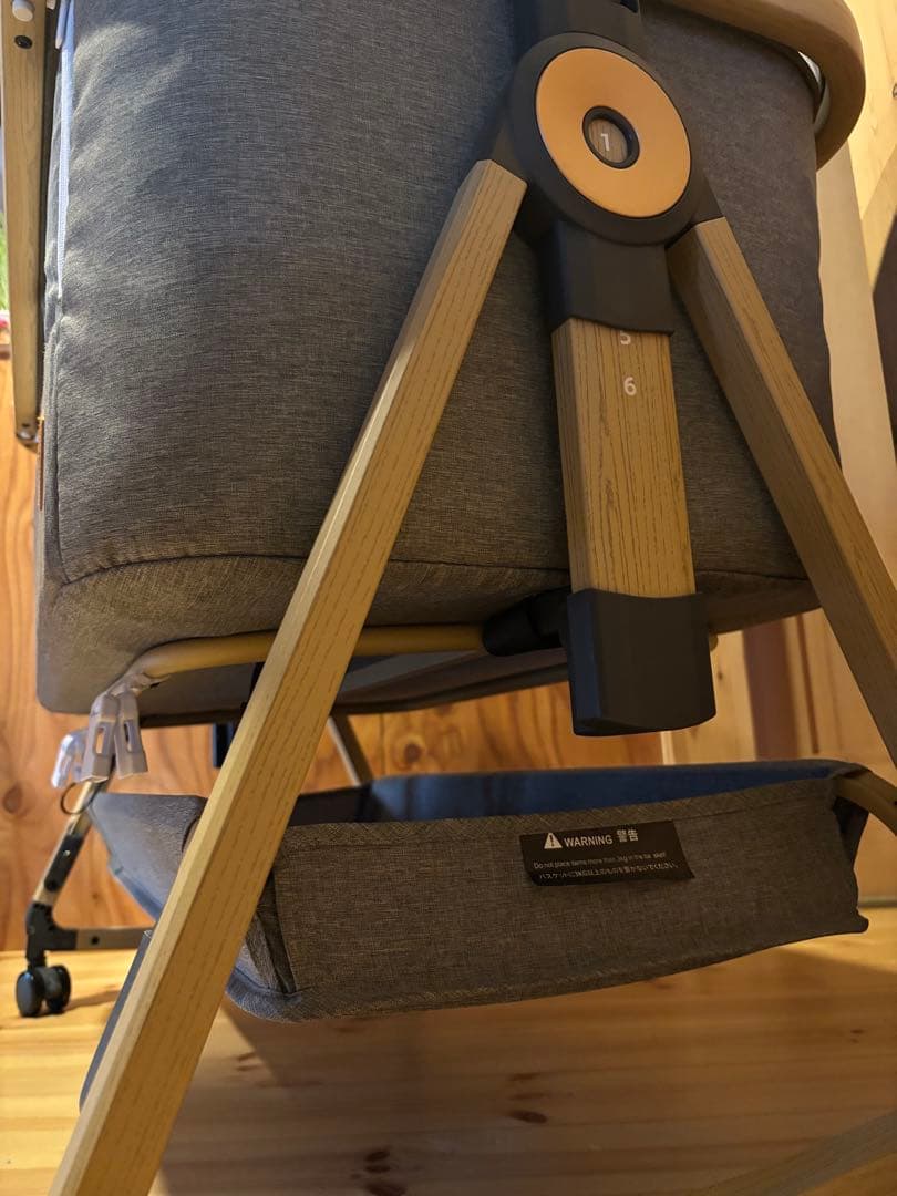 極美品　2024年　4月購入　ベビーベッド　HZDMJ グレー　hzdmj