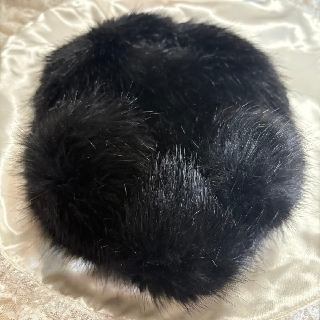 COMME des GARCONS GIRL ブラック　 ファー 　ハンドバッグ