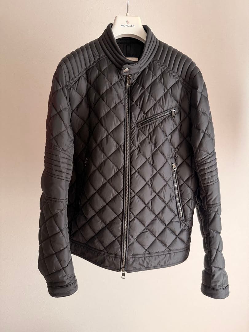 モンクレール BREITMAN ライダース ダウンジャケット 黒　サイズ 4