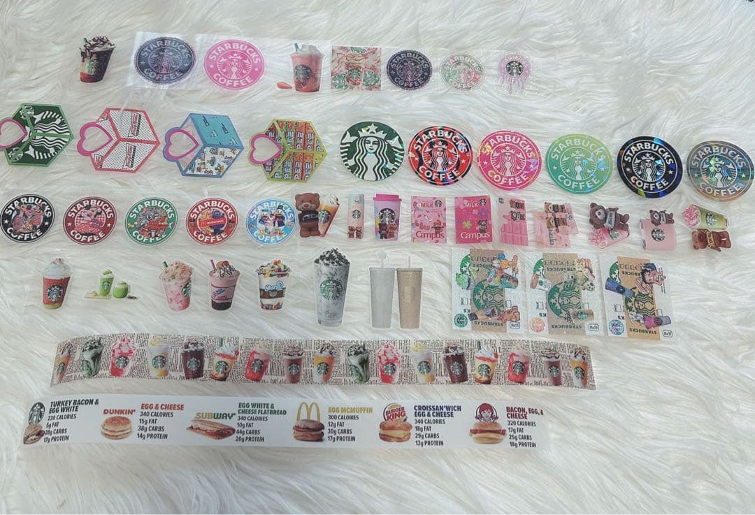 アメキャラおすそ分けファイル&スタバコーヒー系気まぐれ限定1セット★